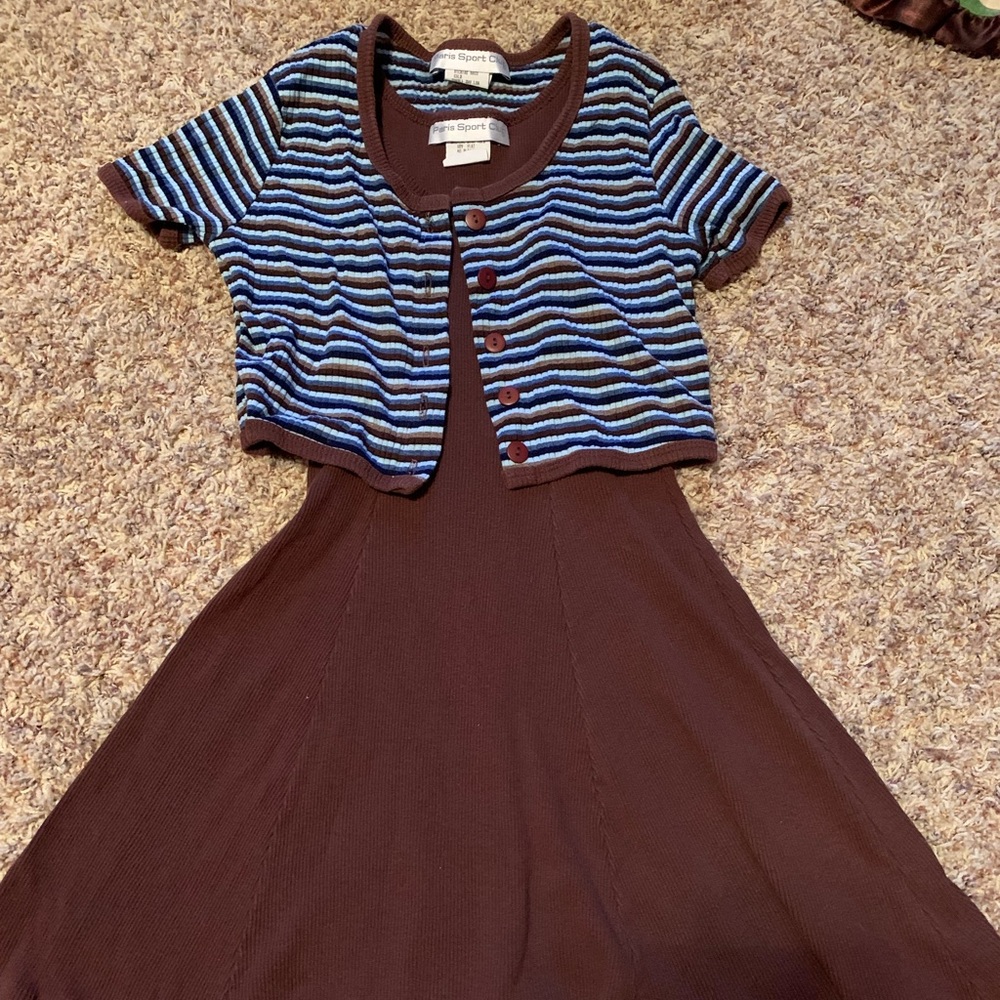 Vintage Paris sport club size small casual dress with jacket
